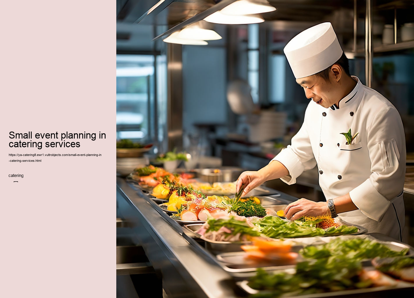 Small event planning in catering services